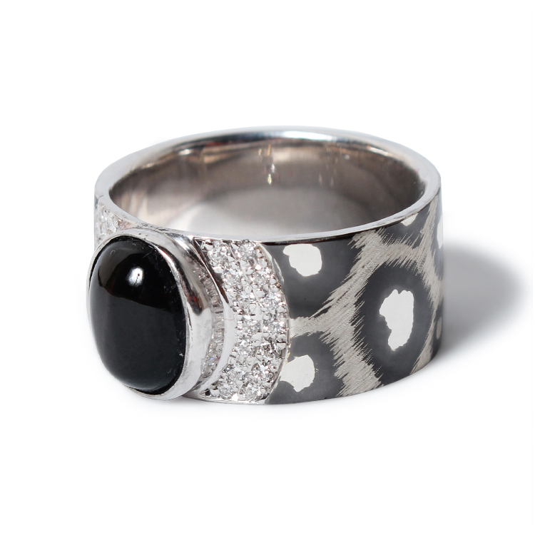 Teodora Ring SV925 -BlackStar Sapphire